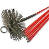 Kibros Kit spazzacamino pro non intubate scovolo acciaio Ø 200 mm 8,50 m | Scovolo acciaio piatto, 6 aste per 8,50 m, molla di partenza e attacchi metallici, per camini, stufe e caldaie.