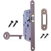 GAMOBIFER Serratura Porta Interna AGB Serie CENTRO. Entrata 50, Interasse 90. (Fronte 18x196, SCROCCO CHIAVE, BRONZATO)