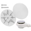 Your Day Mate Coperchio per piletta doccia, Ø 115 mm, adatto a molti set di scarico per doccia e vasca da bagno, con vite M4x18 e M4x25, coperchio per piletta doccia, coperchio per piletta doccia