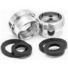 BLUMKRAFT Set di 2 adattatori per rubinetto F16 - M22 in metallo massiccio ottone argentato 16 mm femmina 22 mm maschio (F16-M22/M22-F16)