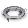ASIA LED 2x Portafaretto GU10/MR16 Rotondo Fisso Ø80mm Esterno - Cromo Lucido