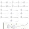 Diakey Confezione da 20 ganci per pannello forato, in acciaio metallico, con base a forma di disco per appendere utensili, cancelleria, mercato, (10, 15 cm) 10 di ciascuno