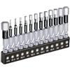BAKESHU Set di 13 inserti esagonali a impatto H1.5-H10, set di inserti magnetici a brugola da 50 mm di lunghezza, inserti S2 con custodia (metrico)