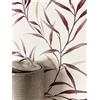 Newroom Carta da Parati Rosso Fiori Foglie Sala da Pranzo | rami bordeaux con riflessi, delicata texture lino, motivo floreale elegante moderno, tnt per soggiorno e camera da letto