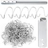 Swpeet Set di utensili per tornitura a T galvanizzati, 102 pezzi morsetti per post a T per recinzione, morsetti per recinzione a T, morsetti per filo di recinzione, tornitura a 3 fori, filo di