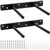 QWORK® 2 Pezzi Supporti Mensole Invisibili - 150 mm - Reggimensola a Scomparsa in Ferro Massiccio - per Mensola in Legno