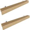 Sossai Maniglie per mobili in legno di quercia | GAH01 | interasse fori 160mm, lunghezza 220mm, 2 pezzi