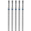 QUARKZMAN 5Pezzi Punta Diamantata 120-140 Grani 2.35mm Codolo Punte Trapano | 1.8mm Testa Sferica, 5mm Lunghezza, Per Levigatura, E Lucidatura Ceramica Vetro Unghie