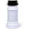 NCOALE Tubo di collegamento per WC, set di collegamento flessibile, diametro di collegamento 260 mm - 500 mm, bianco, connettore per tubo di scarico WC