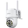 Reobiux 1080P Telecamera Wi-Fi Esterno,Telecamera Wifi Interno con 2.4G WiFI,PTZ,Cablata,Visione Notturna Colori,Audio Bidirezionale,Rilevamento Persone,Allarme,3m Cavo,IP66