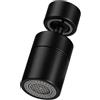 LUBEKAS 360° Aeratore Rubinetto Cucina, Universali Rubinetto Filtro Anti-spruzzo con 2 Modalità Aeratore, Risparmio Idrico Aeratore Rubinetto con 5 Tipi Adattatore Filettato per Lavello Cucina Bagno (Nero)