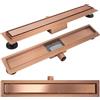Rea - Scarico Lineare, Neox 80, Rame Spazzolato 80 X 11 X 5 cm