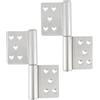 CDDCWZ Cerniera per porta resistente in acciaio inox, 2 pezzi,132x100x18 mm | Angolo di apertura a 360 gradi, cerniere pieghevoli per porte interne ed esterne, armadi, cucce per animali domestici