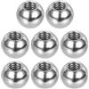 PATIKIL 8 Pezzi Dado A Sfera M4x8mm 304 Acciaio Inossidabile Argento | Tappo Vite A Foro Cieco Rotondo, Per Illuminazione Macchinari, Filettatura Femmina, DIY Decorazione