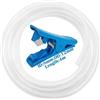 CESFONJER Tubo Trasparente in PVC, Diametro Interno 8 mm x Esterno 12 mm, Flessibile Addensato Antigelo Con Tagliatubi (4 Metri)