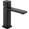 Inbagno Miscelatore Lavabo Bagno Con Manopola Senza Leva In Ottone Nero Opaco Della Linea Lotus, Completo Di Piletta Click Clack E Kit Di Montaggio