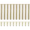 AUTSUPPL Set di 10 rivetti a gambo pieno in metallo dorato 3 mm per ventaglio pieghevole, accessori di riparazione con anello, fissaggi per ventilatore portatile, kit professionale