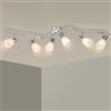 Unikcst Plafoniera 6 Faretti LED Orientabili, Luminario da Soffitto a 230V, Lampadina LED E14 non inclusa, Applique a Soffitto con 6 Faretti per Corridoio, Soggiorno, Sala, Camera da Pranzo e Cucina.