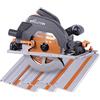 Evolution Power Tools - R185CCSX Sega Circolare Multi-Materiale 185 mm Compatibile con Binario Guida (Pacchetto Abbinato con Binario da 1020 mm Incluso), 230 V