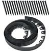 Garronda Bordura Flessibile Giardino 10 m, Altezza 60 mm con 20 Ancoraggi, Bordo Curvo per Aiuole, Recinzione Giardino Esterno, Bordura Rollborder Plastica GD-0158