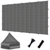 POYEE 90% 2,4 x 6,1 m Rete Ombreggiante Esterno con Anelli a D | Tela Ombreggiante per Esterno, Patio, Pergola, Giardino, Cortile, Terrazzo, Portico, Grigio