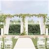 LKJVFCPW Arco per matrimonio, 657 x 35 x 300 cm, in acciaio, colore oro | Struttura resistente alle intemperie, facile da montare, per esterni