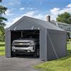Jaxguom Tenda da garage con telone in PE resistente alle intemperie, impermeabile, con 2 pareti laterali e 10 picchetti, protezione UV, per auto, SUV, barca, 3 x 4 m