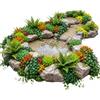 vdvelde.com - Piante da roccia 36 pezzi per 2-3 m2 di riva | Mix perenne di sedum, felci ed edera, adatto agli insetti, cresce a mezz'ombra e in ombra