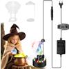 EOVNUS Generatore di Nebbia ad Ultrasuoni, Mini Nebulizzatore ad Ultrasuoni con 12 LED e 2 Paraurti Rimovibili, Generatore di Nebbia Silenzioso per Bacini, Zucche di Halloween