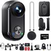 Euorosi 4K 30fps Mini Action Cam impermeabile 30m, 64G POV Mani Libere, 150° vista | Vlogging Camera Sport con 6 assi stabilizzazione EIS, telecamera batteria da 4,5 ore, Magnetico, Portatile, montala ovunque