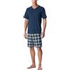 Schiesser Schiesser Herren Schlafanzug Kurz V-Ausschnitt - Nightwear Set Set di Pigiama Uomo (Pacco da 1)