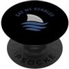 Competitive Swimmer Shark Fin Nuoto Divertente Dire Mangia Le Mie Bolle PopSockets PopGrip Adesivo
