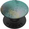 Kirovair Art Motivo astratto a punti su sfondo turchese PopSockets PopGrip Adesivo