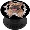 4FrenchBulldogLovers Divertente Bulldog francese che sbircia carino amante dei cani mamma papà PopSockets PopGrip Adesivo