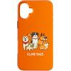 I Love Dogs Family Apparel Custodia per iPhone 16 Plus I Love Dogs, cartone animato Kawaii, motivo: amante dei cani
