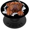 4DoguedeBordeauxLovers Divertente Dogue de Bordeaux Sbirciando Carino Amante Del Cane Mamma Papà PopSockets PopGrip Adesivo