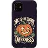 Grace And Glory Studio Custodia per iPhone 11 Christian Halloween zucca Bibbia Verso Giovanni 1:5