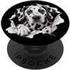 4DalmatianLovers Divertente dalmata che sbircia carino amante dei cani mamma papà PopSockets PopGrip Adesivo
