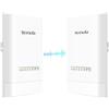 Tenda Ponte WiFi Esterno 5GHz 867Mbps, Antenna 12dBi, Portata 5km | Confezione da 2 Unita, 4 Porte LAN 10/100Mbps per unita, Gestione Centralizzata, Ponti radio a lunga distanza (OS3 KIT)