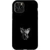 Winged Guardian Angel Faith Art Custodia per iPhone 11 Pro Guerriero Angelo Lancia Scudo Monocromatico Cristiano Arte