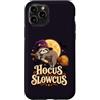 Hocus Slowcus Cute Witch Sloth Halloween Custodia per iPhone 11 Pro Divertente strega di bradipo di Halloween carino animale spettrale