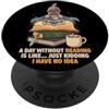 Funny Bookworm Quotes Book Lover DonaOnc Un giorno senza leggere è come un simpatico libro di Magic Warrior PopSockets PopGrip Adesivo