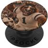 Football Team Win Conference Champion Fa Mustang Celebration Game Day Selfie Vintage Scuola Mascotte PopSockets PopGrip Adesivo