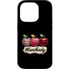 Teach Loves Inspire Lunch Lady Apple Leo Custodia per iPhone 14 Pro Teach Loves Inspire Lunch Lady Apple Leopard Print Plaid rosso