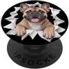 4FrenchBulldogLovers Divertente Bulldog Francese Sbirciare Amante Del Cane Carino Mamma Papà PopSockets PopGrip Adesivo