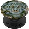 Swamp Reptile Wildlife Designs Geode di agata muschio ondulato alligatore PopSockets PopGrip Adesivo