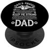 Faithful Dad Prayer Father Gifts Dad's Prayer Keep Me Strong Vintage Father's Day Family Dad PopSockets PopGrip Adesivo