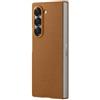 Samsung Kindsuit Case Custodia in ecopelle per Galaxy Z Fold6, Marrone