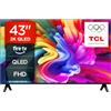 TCL 43SF560 - Smart TV Full HD QLED HDR da 43, Fire TV | Press & Ask Alexa, Metallic Bezel-Less Design