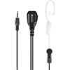 Midland - Microfono con Auricolare MA31 777PRO Pneumatico e PTT per Addetti Sicurezza, 1 Pin 3,5mm, Cavo Silicone Trasparente, Doppia Clip - Compatibile con Walkie Talkie 777 Pro